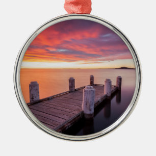 Ornamento De Metal Cais no lago Illawarra