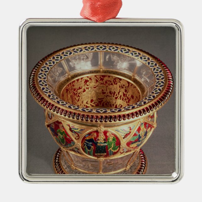 Ornamento De Metal Caixa com plique-a-jour e cloisonne (Frente)