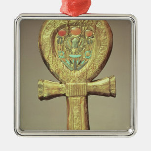 Ornamento De Metal Caixa do espelho sob a forma de um ankh