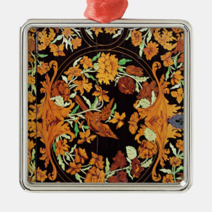 Ornamento De Metal Caixa do Marquetry, inglês, c.1670