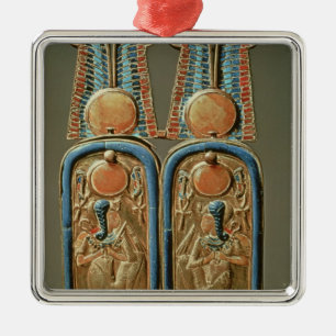 Ornamento De Metal Caixa do Unguent no formulário de um dobro real