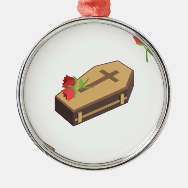 Ornamento De Metal caixão emojis (Frente)