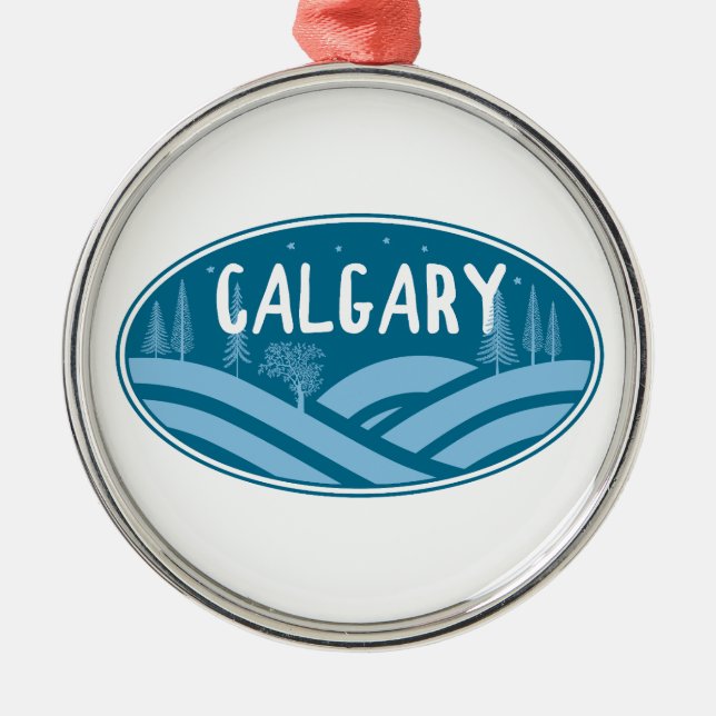 Ornamento De Metal Calgary Alberta Ao Ar Livre (Frente)