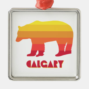 Ornamento De Metal Calgary Alberta Rainbow Bear