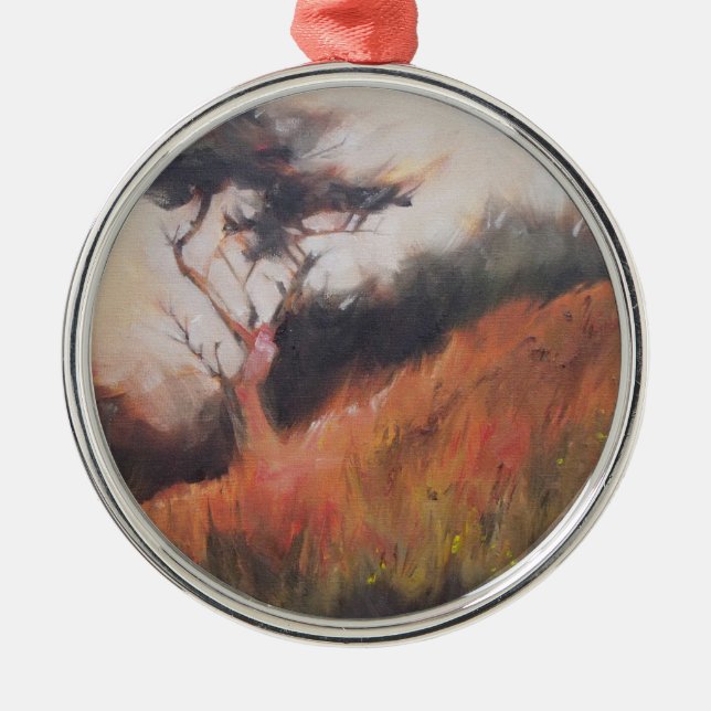 Ornamento De Metal California Monterey Cypress Lone Tree (Frente)