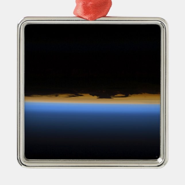 Ornamento De Metal Camadas da atmosfera terrestre (Frente)