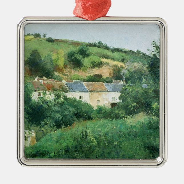 Ornamento De Metal Camille Pissarro | o trajeto na vila, 1875 (Frente)