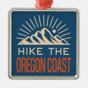 Ornamento De Metal Caminhada no Caminho Ensolarado da Costa de Oregon