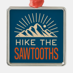 Ornamento De Metal Caminhada The Sawtooths Idaho Sunburst