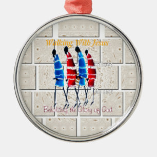 Ornamento De Metal Caminhando com Jesus Hakuna Matata Inspirou Beauti