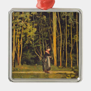 Ornamento De Metal Caminhando na borda da floresta (por Ferdinand Hod