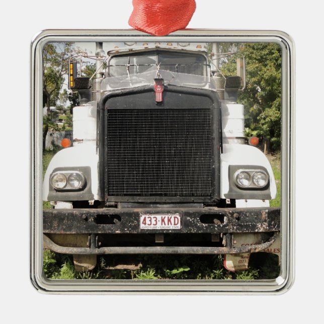 Ornamento De Metal Caminhão clássico de Kenworth (Frente)