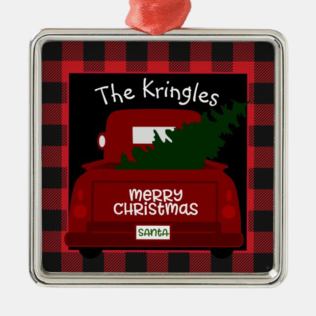 Ornamento De Metal Caminhão de Estampagem de Buffalo Personalizado (Frente)