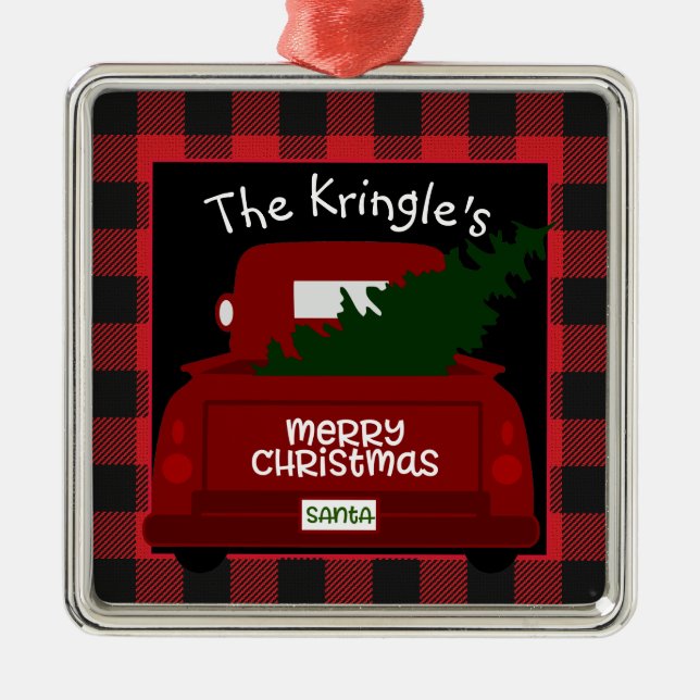 Ornamento De Metal Caminhão de Estampagem de Buffalo Personalizado (Frente)