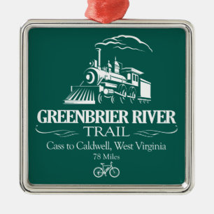 Ornamento De Metal Caminho do Rio Greenbrier (RT)