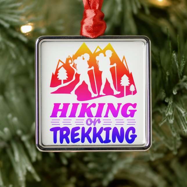 Ornamento De Metal Caminho ou Trekking (Árvore)
