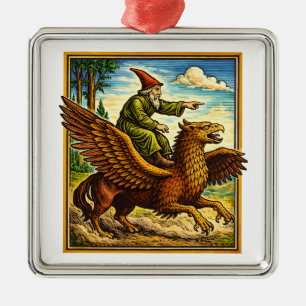 Ornamento De Metal Camiseta de Fantasia Retro Medieval com Cavaleiro 