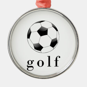 Ornamento De Metal Camiseta engraçada de esportes Bola de Futebol Gol