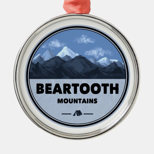 Ornamento De Metal Campanha Beartooth Montana Wyoming (Frente)