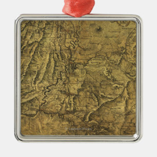 Ornamento De Metal Campanha de Atlanta - mapa panorâmico da guerra