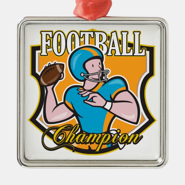 Ornamento De Metal Campeão do futebol (Frente)