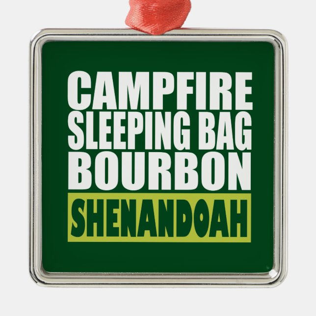 Ornamento De Metal Campfire Sleing Bag Bourbon Shenandoah (Frente)