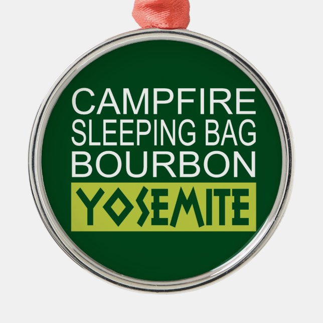 Ornamento De Metal Campfire Sleing Bag Bourbon Yosemite (Frente)