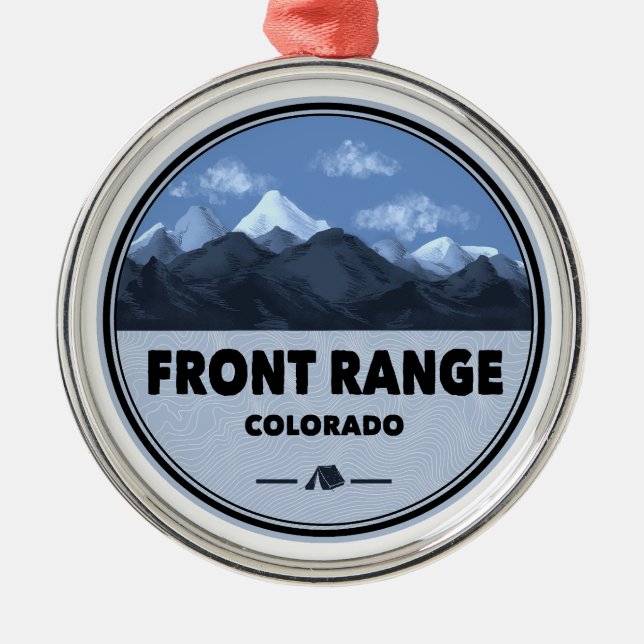Ornamento De Metal Camping Colorado Mounties Da Frente (Frente)