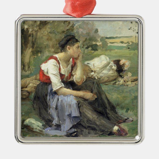 Ornamento De Metal Camponeses de descanso, 1877 (Frente)