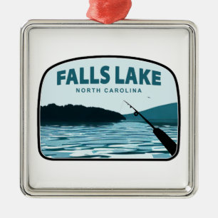 Ornamento De Metal Cana de Pesca do Lago Falls Carolina do Norte