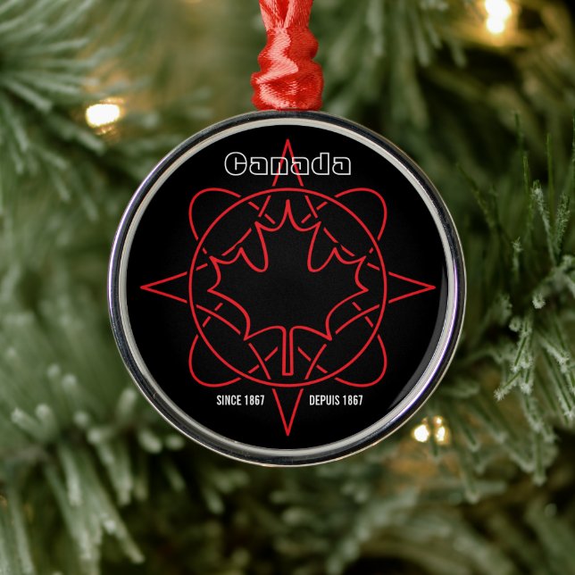 Ornamento De Metal Canadá desde 1867 (Árvore)