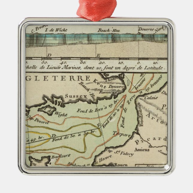 Ornamento De Metal Canal inglês (Frente)