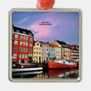 Ornamento De Metal Canal Nyhavn, Copenhaga, Dinamarca,