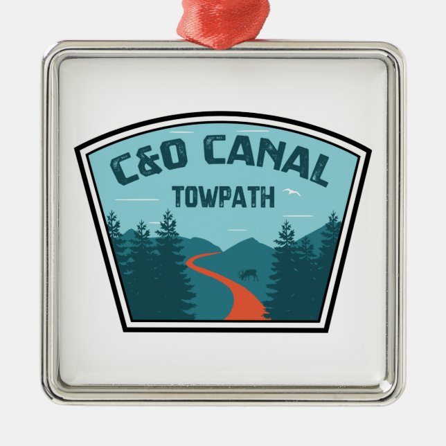 Ornamento De Metal Canal Towpath C&O (Frente)