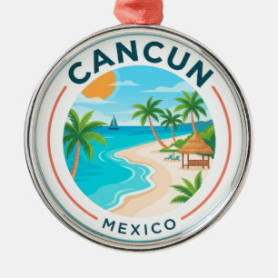 Ornamento De Metal Cancun México Viagem Praia México