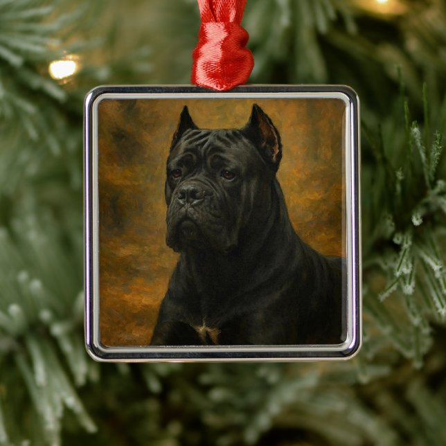 Ornamento De Metal Cane Corso (Árvore)