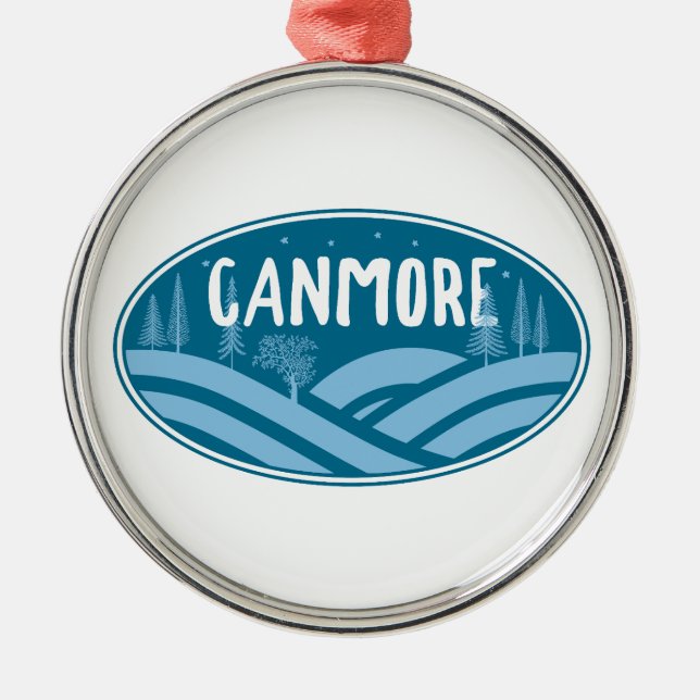 Ornamento De Metal Canmore Alberta Ao Ar Livre (Frente)