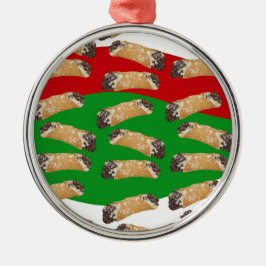 Ornamento De Metal Cannoli de Natal