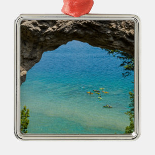 Ornamento De Metal Canoagem Arch Rock