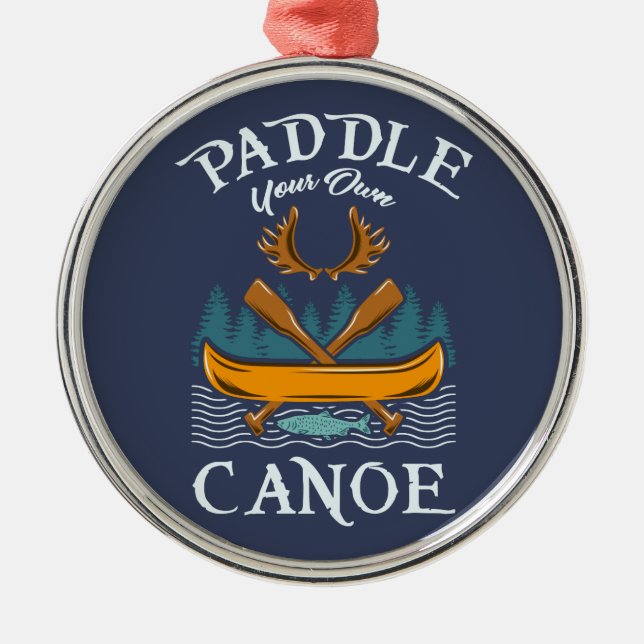 Ornamento De Metal Canoagem de Kayaking Gift (Frente)