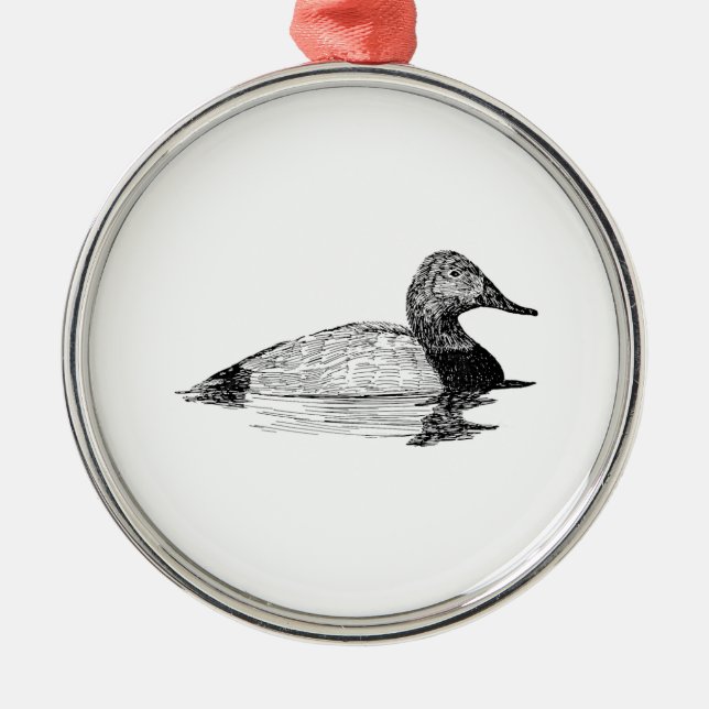 Ornamento De Metal Canvasback Duck Ornament (Frente)