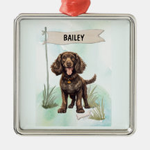 Cão de Água Americano Aquarela Personalizado