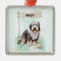 Cão de Água Old English Sheepdog Personalizado