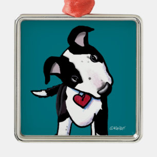 Ornamento De Metal Cão de Bovinos Australiano KiniArt