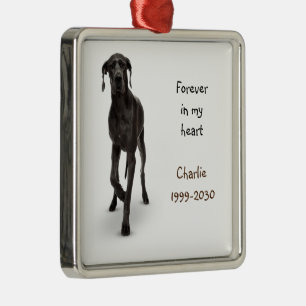 Ornamento De Metal Cão de Pet do Memorial de Fotografias Personaliza