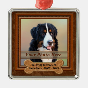 Ornamento De Metal Cão personalizado presentes memoráveis SUA FOTO,