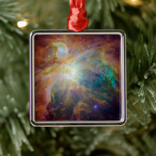 Ornamento De Metal Caos no Coração de Orion Composto Spitzer Hubble