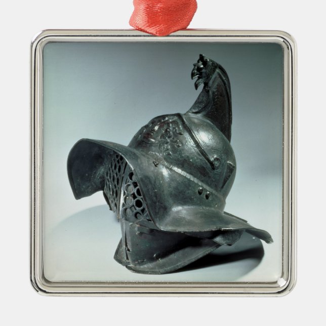 Ornamento De Metal Capacete de bronze do gladiador de Thracian, (Frente)