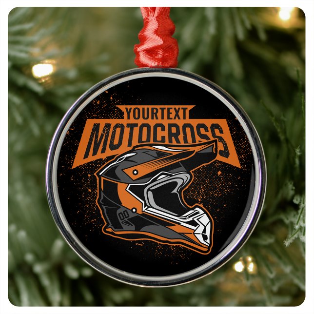 Ornamento De Metal Capacete personalizado de motocross-Racing em bici (Criador carregado)