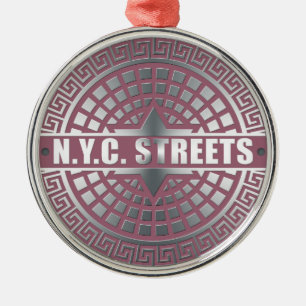 Ornamento De Metal Capas do ManholeNYC